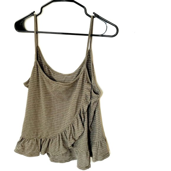 anthro morena peplum top olive green size large - Picture 3 of 6